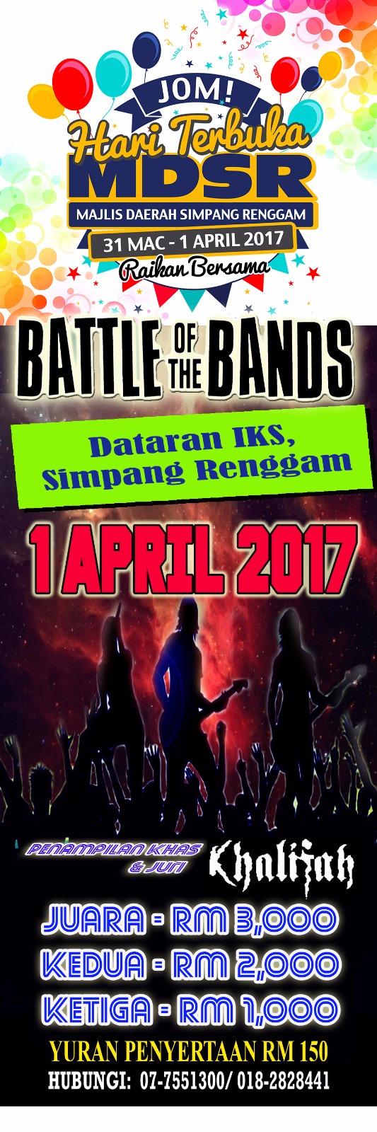 Battle Of The Bands Sempena Hari Terbuka Mdsr 2017 Portal Rasmi Majlis Daerah Simpang Renggam Mdsr